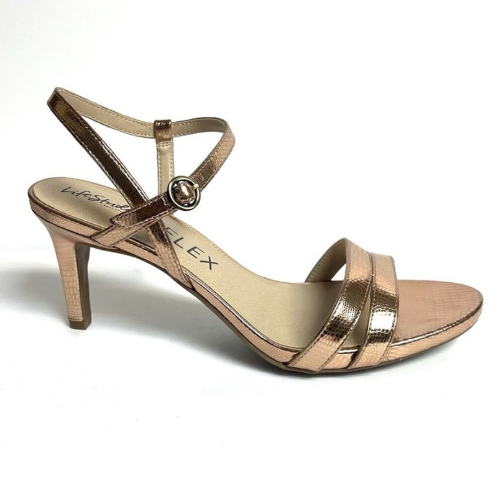Lifestride Women’s Miracle Copper High Heel Sandals Size 11M